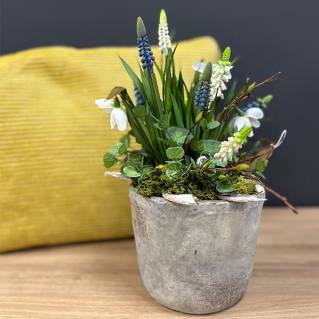 Gesteck Frühblüher blau | handgefertigt | Mooie Tijd